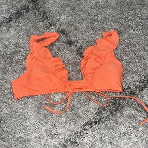 Aerie Strappy coral bathing suit top bikini top